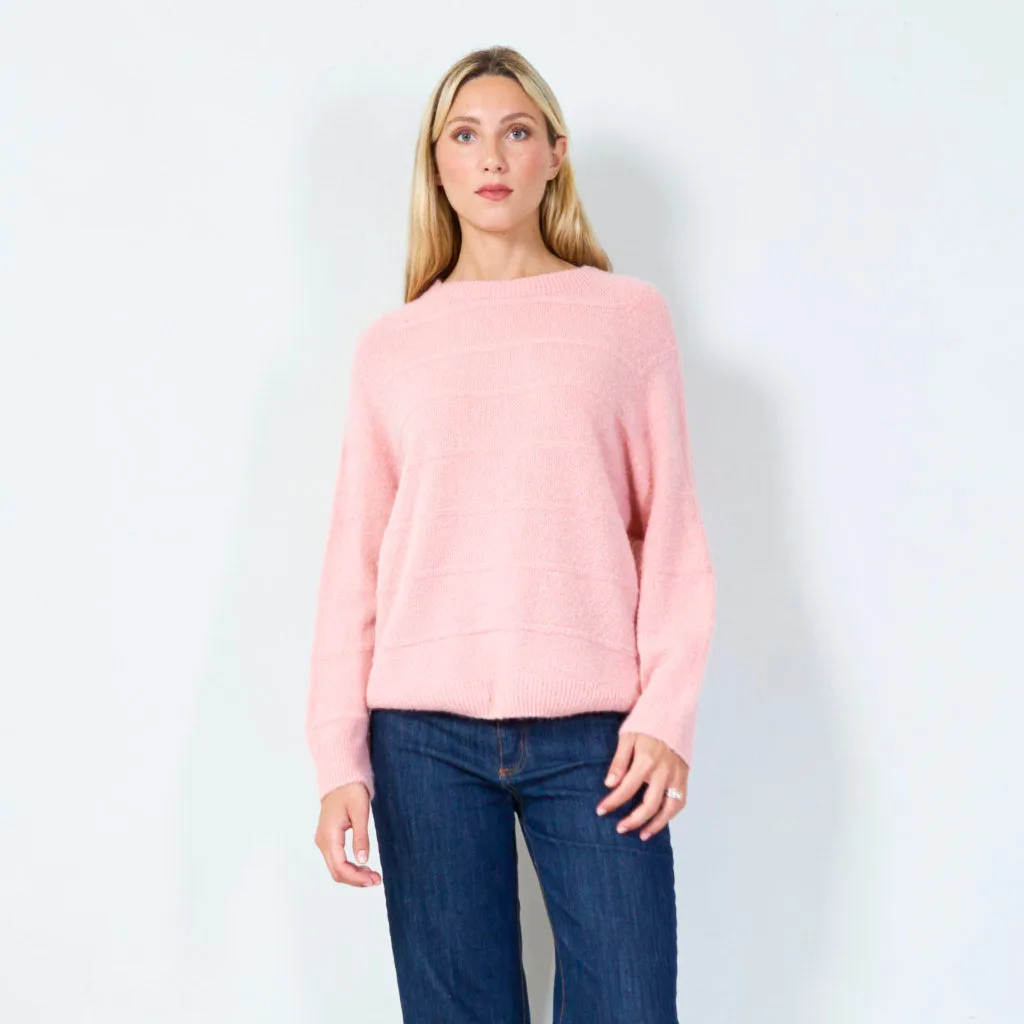 Relaxed fit pullover sweater wholesale