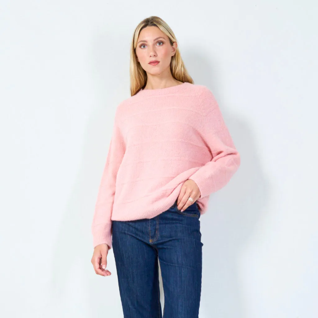 Relaxed fit pullover sweater wholesale