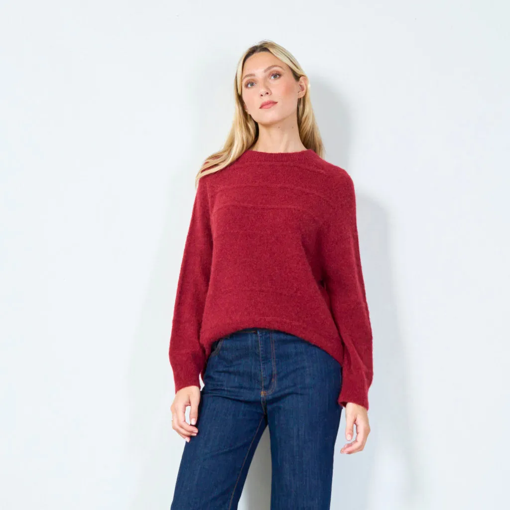 Relaxed fit pullover sweater wholesale