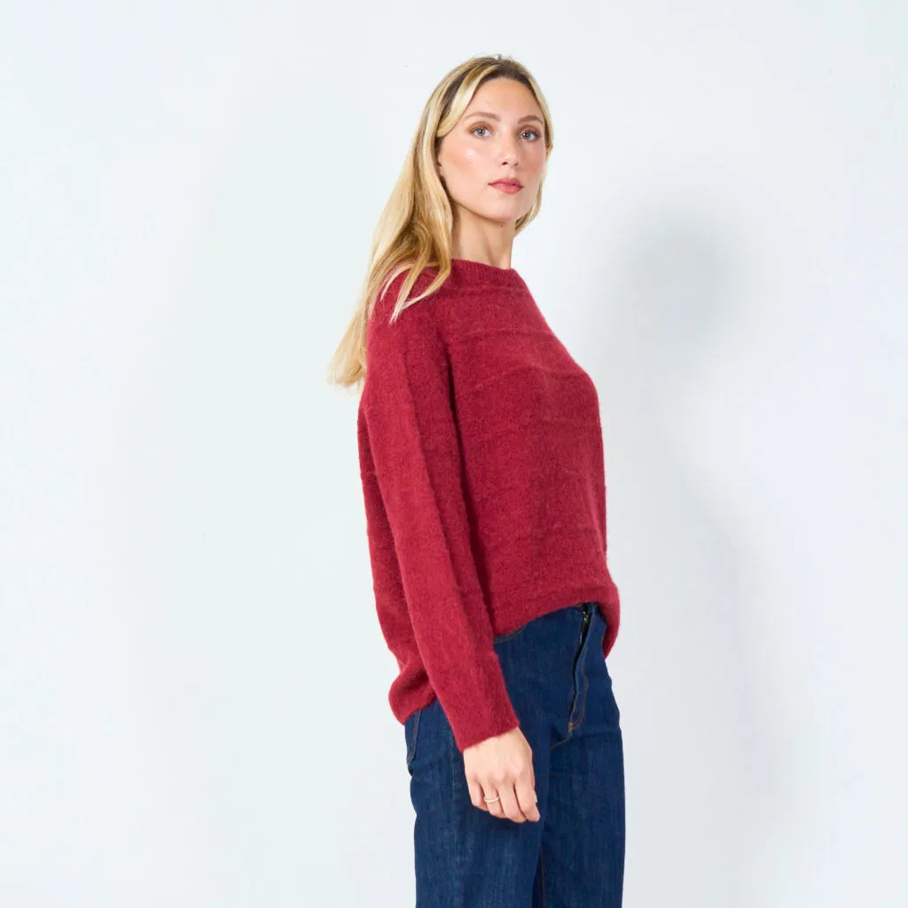 Relaxed fit pullover sweater wholesale