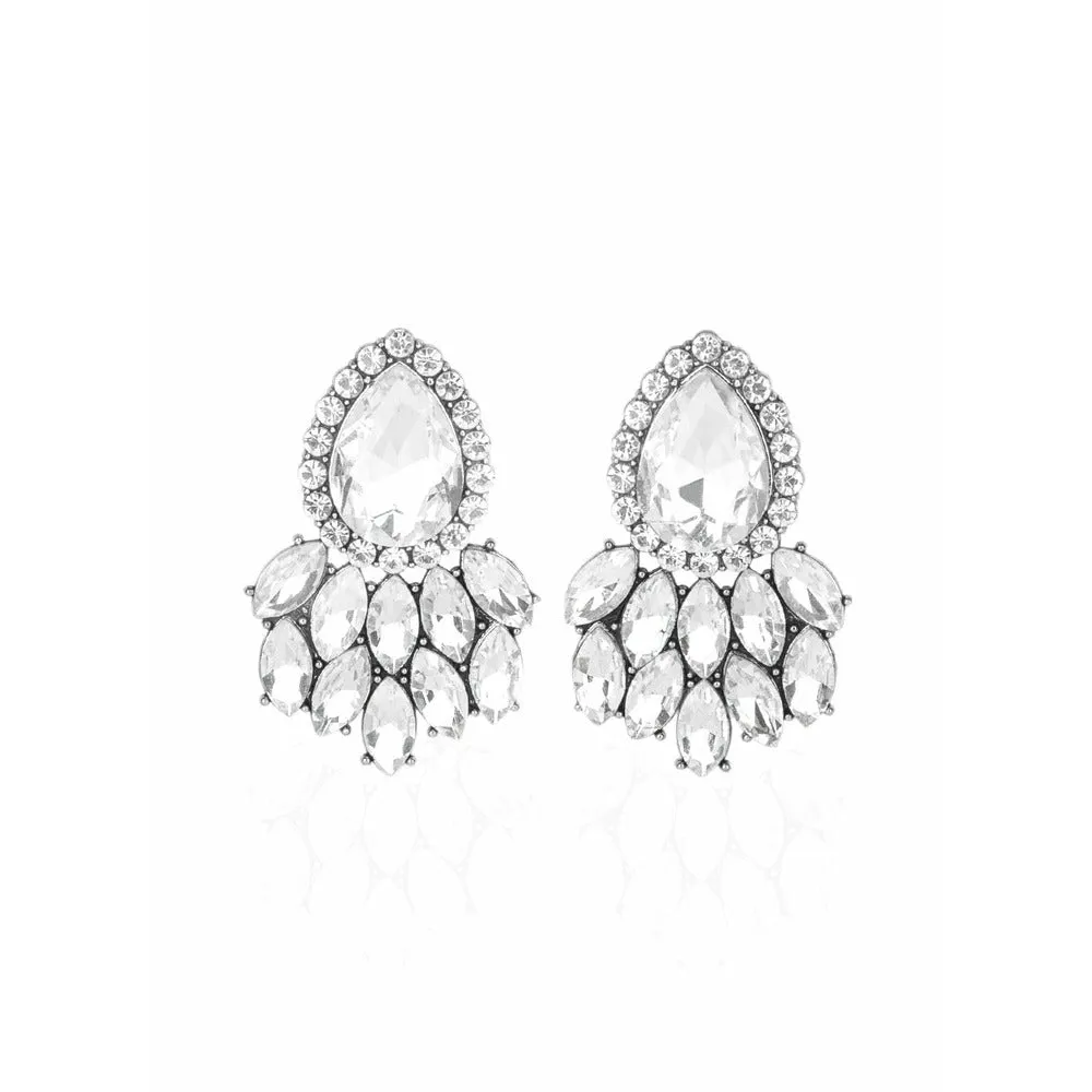 Set - Bold & Beautiful Silver Rhinestone