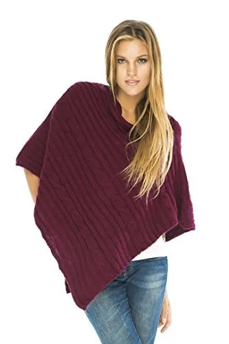 Soft Cable Knit Poncho Sweater