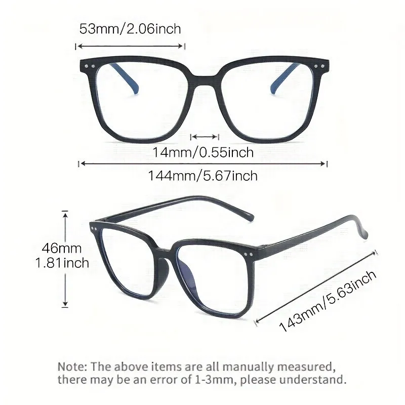 Stylish Unisex Blue Light Blocking Eyeglasses for Casual Gaming