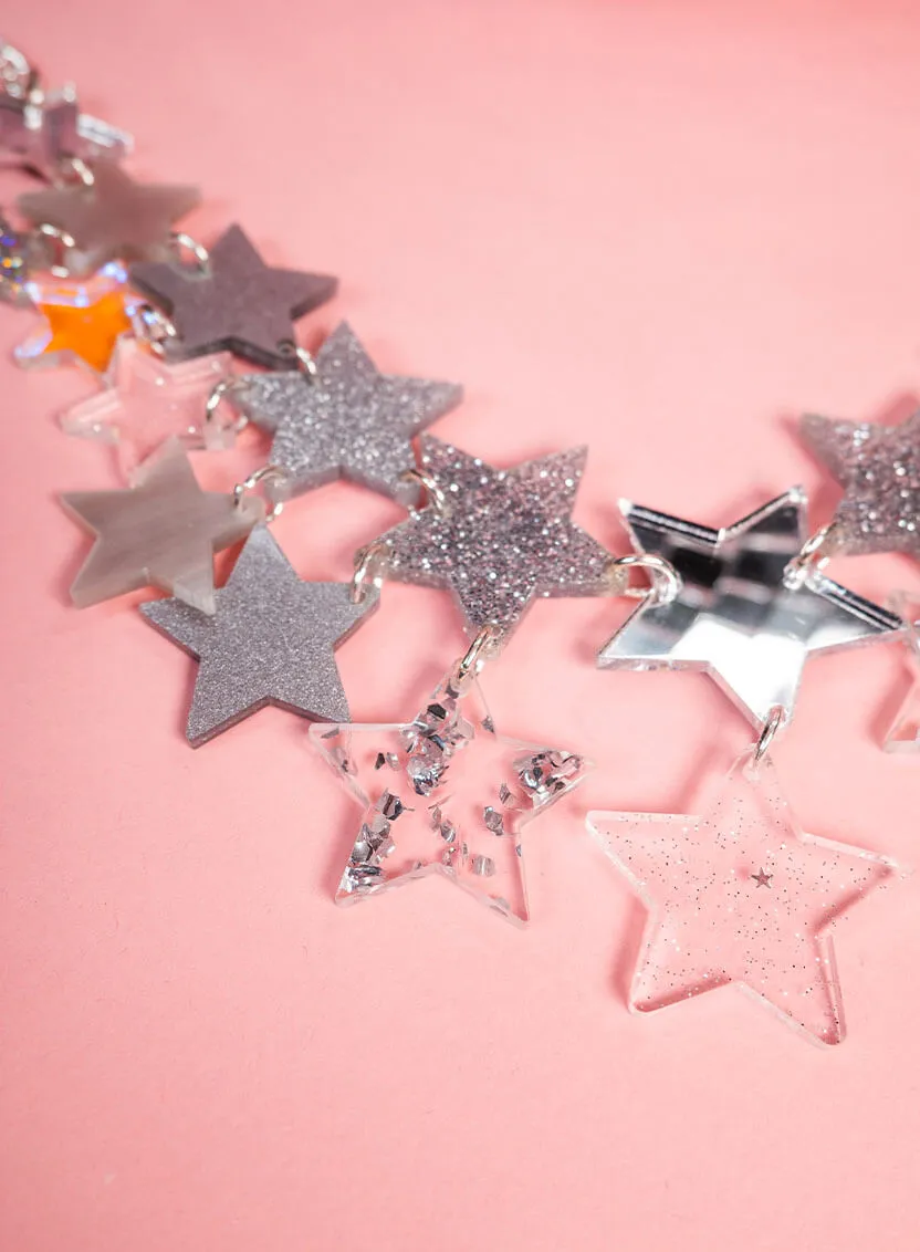 Super Star Statement Necklace - Silver