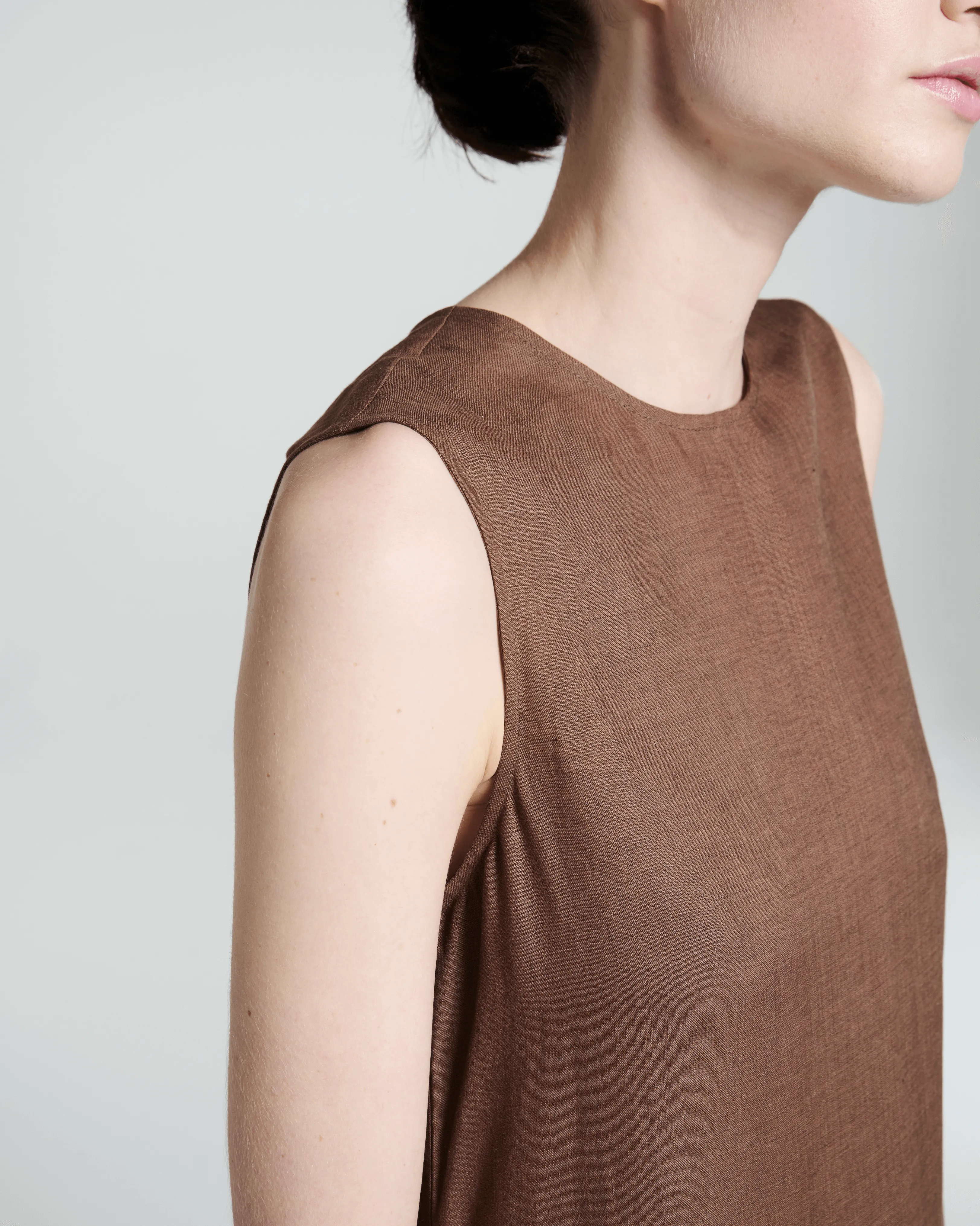 Tallin Dress Sepia Linen