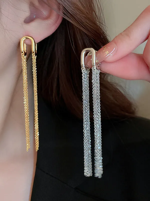 Tasseled Eardrop Earrings Accessories