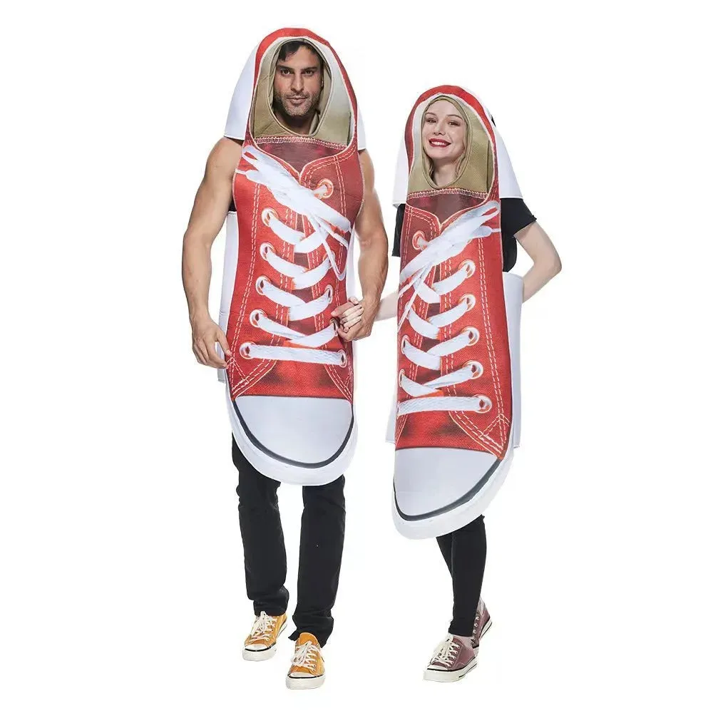 Trendy 2pcs Halloween Couple Lovers Canvas Shoe Costume