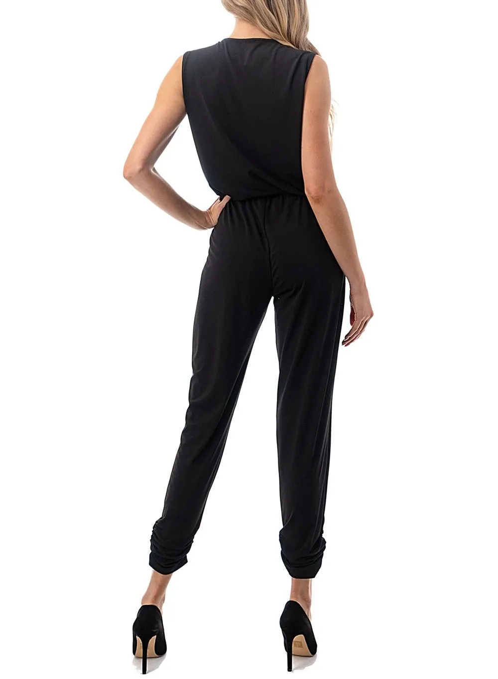 Vera Sleeveless Crossover Jumpsuit