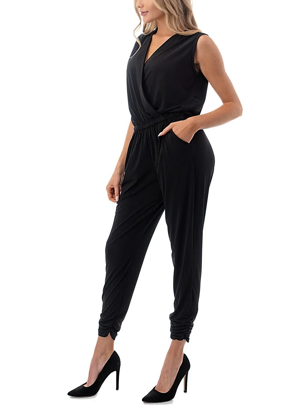 Vera Sleeveless Crossover Jumpsuit