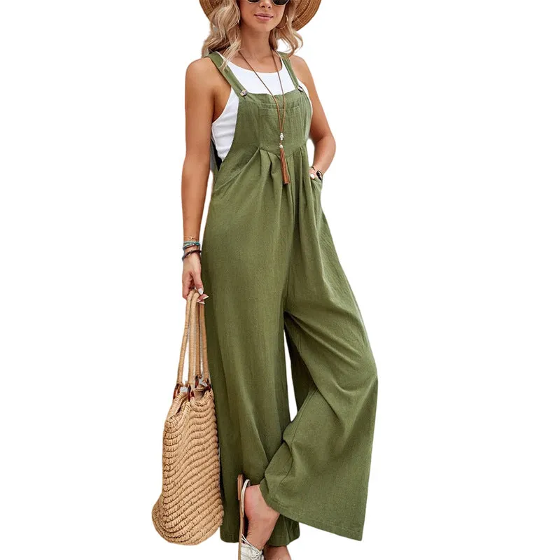 Women Overalls Casual Loose Jumpsuits