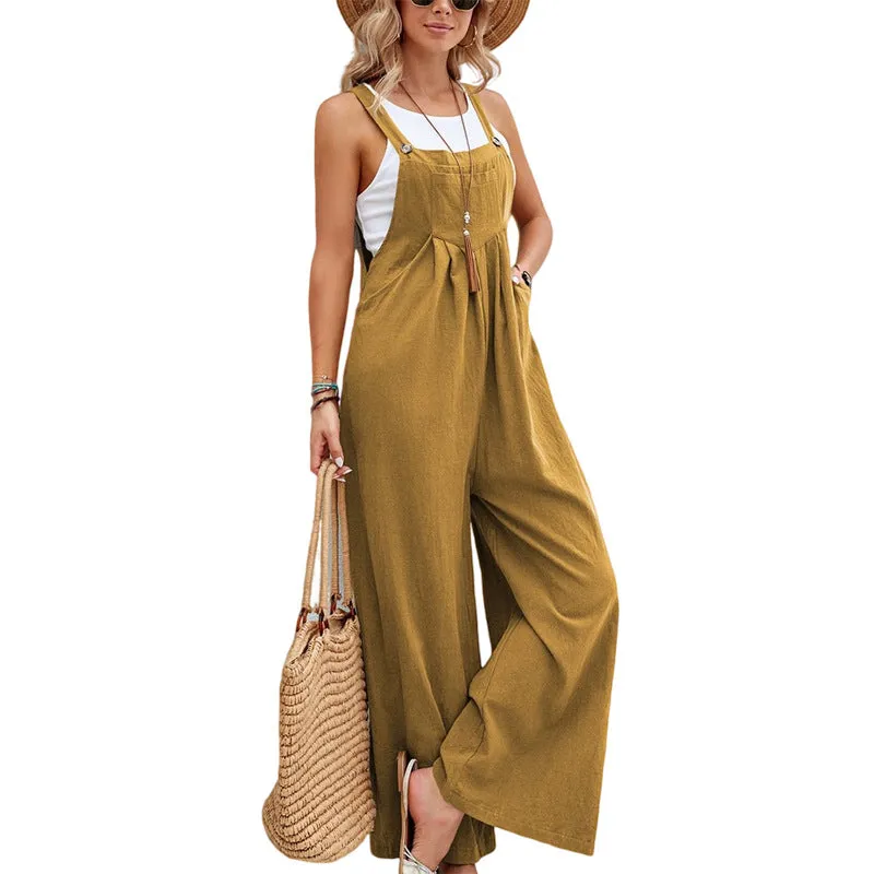 Women Overalls Casual Loose Jumpsuits