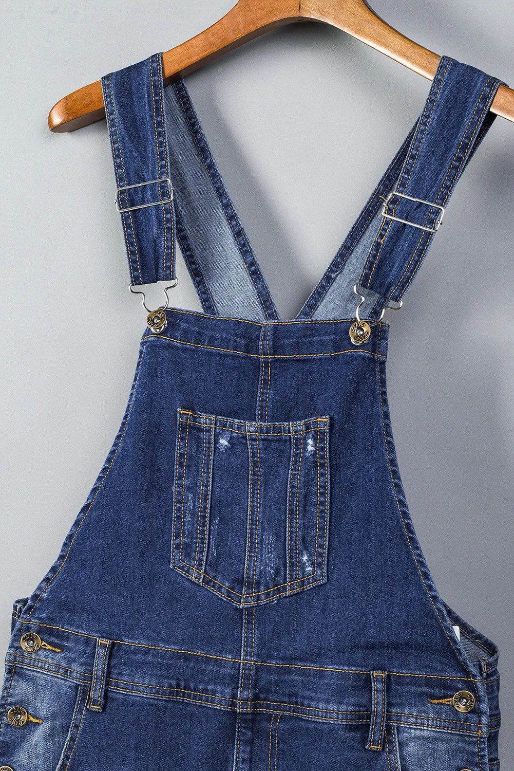 Women's Casual Distressed Bib Overalls Denim Jeans Pants Jumpsuits