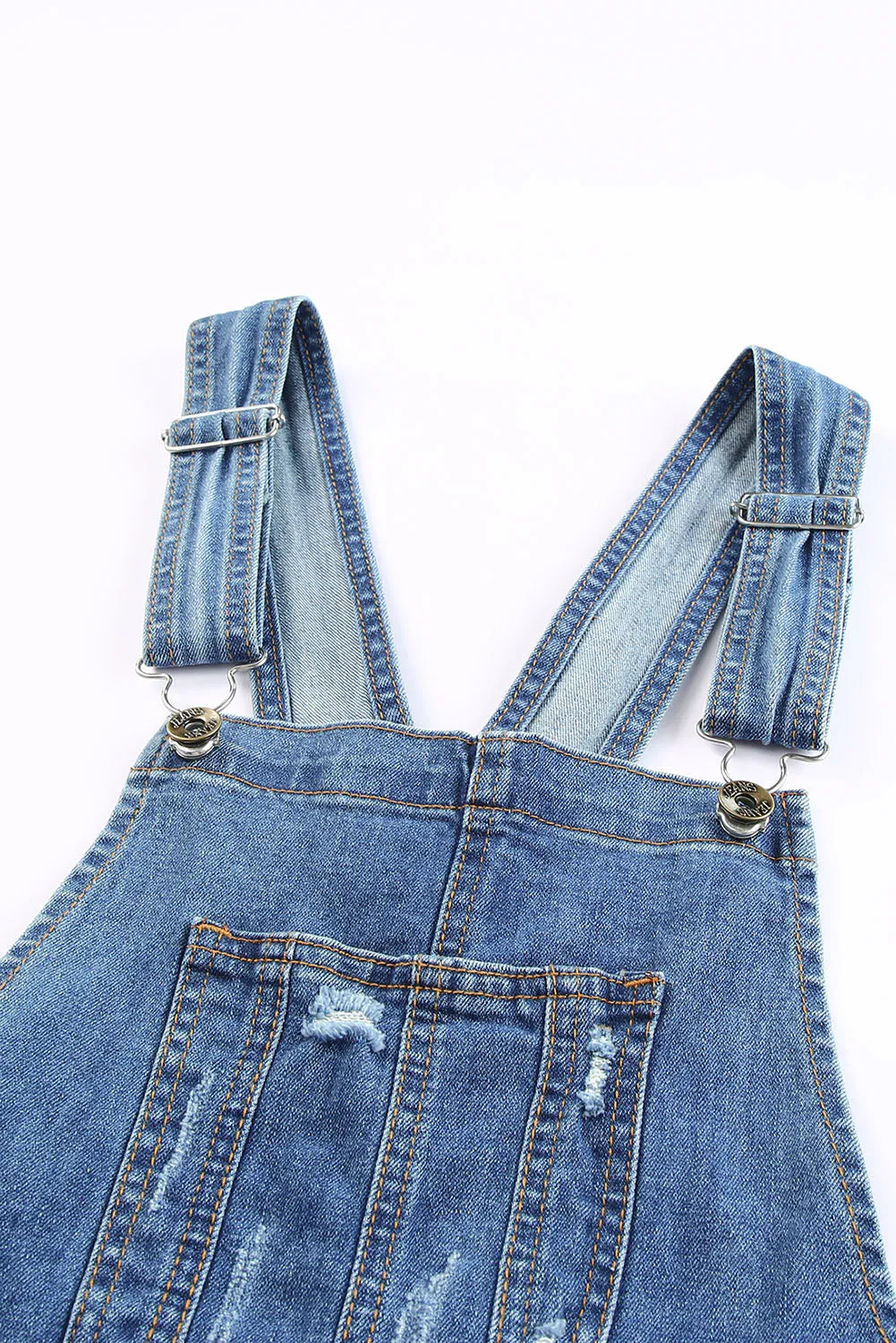 Women's Casual Distressed Bib Overalls Denim Jeans Pants Jumpsuits