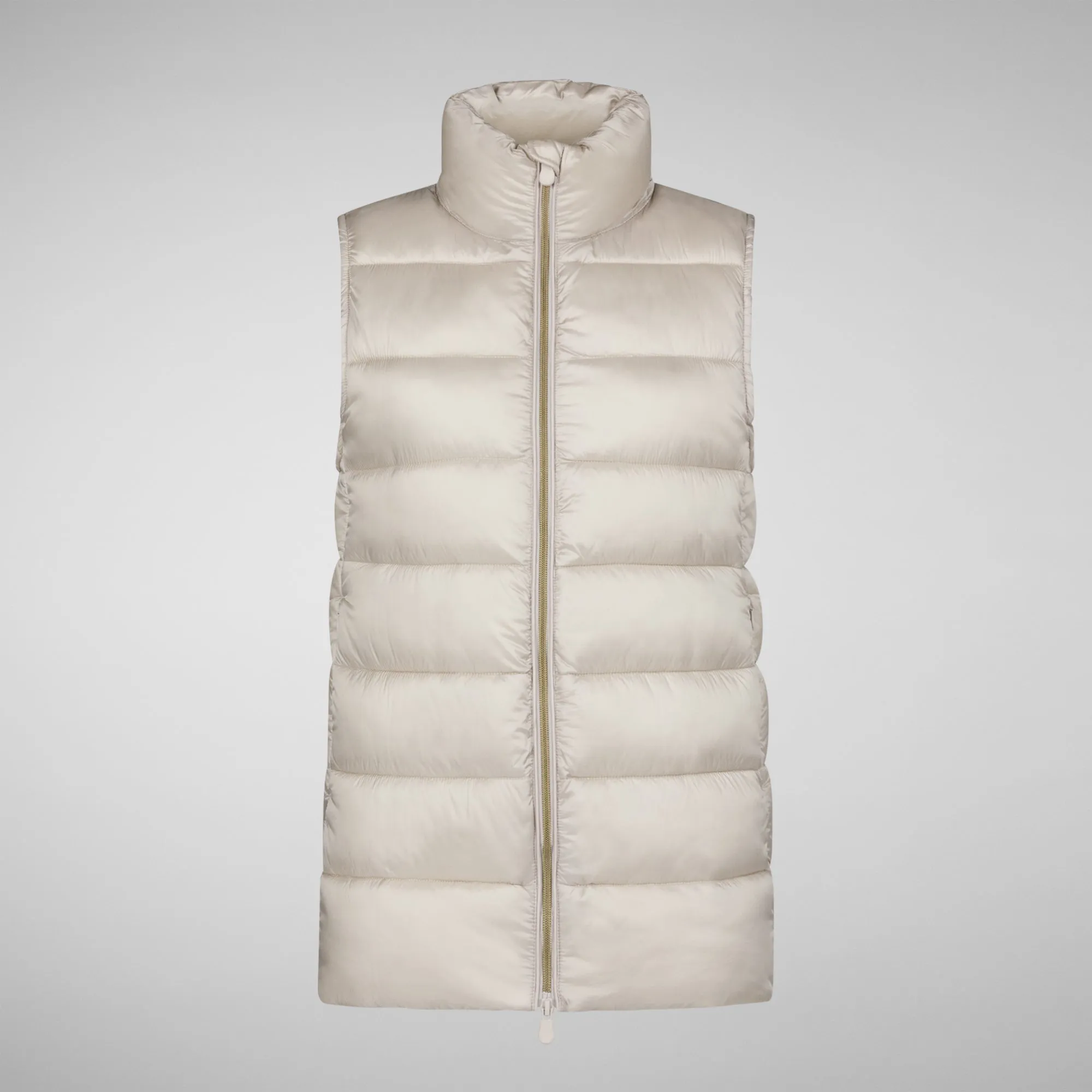 Women's Coral Puffer Vest in Rainy Beige