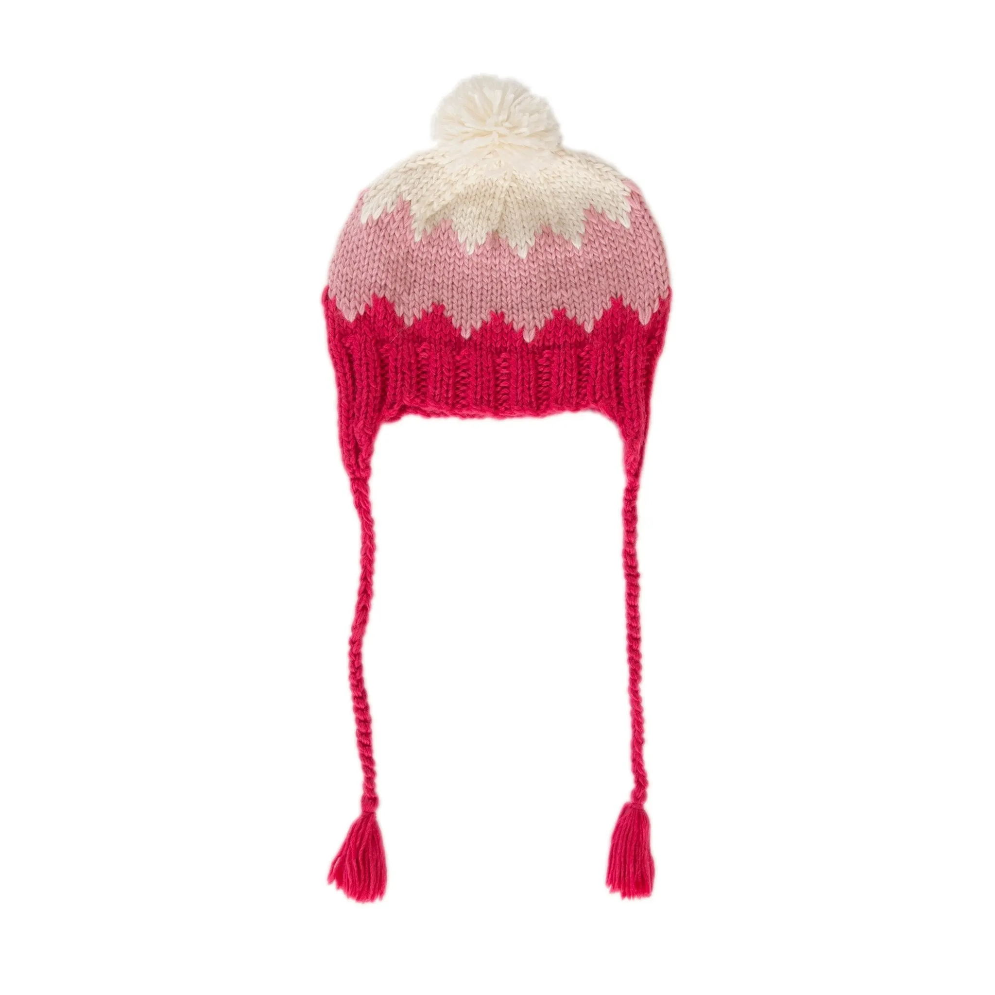 Zig Zag Beanie Pink